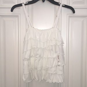 Hollister ruffle tank